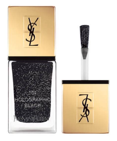 holographic black ysl|YSL LA LAQUE COUTURE NAIL POLISH 104 Holographic Black.